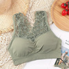 Lace comfortable wireless bra, tube top, underwear, plus size, beautiful back