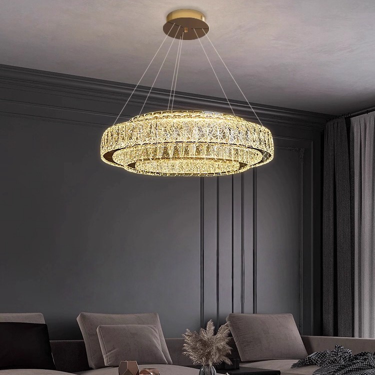 Crystal Lamp Classy Elegant Living Room Chandelier Accessible Luxury Style Circular K9 Crystal Bedroom Dining Room Chandelier