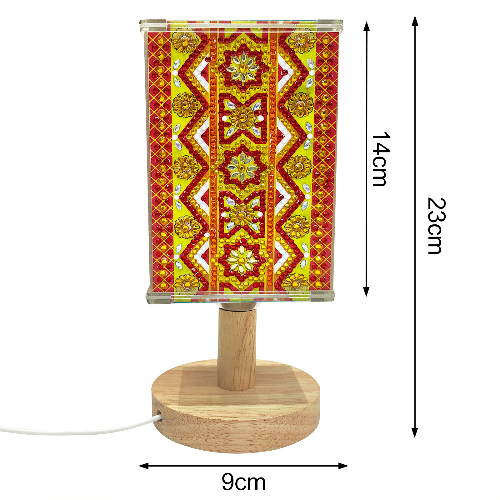 Pintura de diamantes perimetral hecha a mano lámpara de escritorio DIY transfronteriza pintura de diamantes de venta caliente decoración creativa Mandala