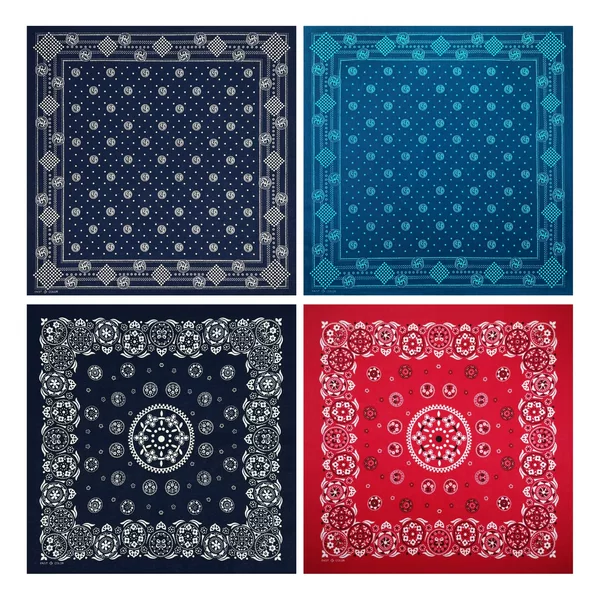 Pure Cotton American Retro Printed Square Scarf Casual Hip-Hop Street Dance Outdoor Cycling Decorative Headscarf Face Towel Factory Direct