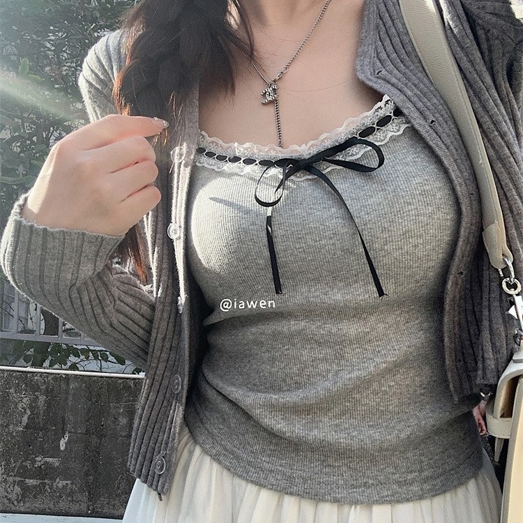 Finna, una chica rica, puro deseo, chaleco de cabina de viento, encaje dulce, multifuncional, una sola parte, cojín de pecho fijo, chaqueta para mujeres