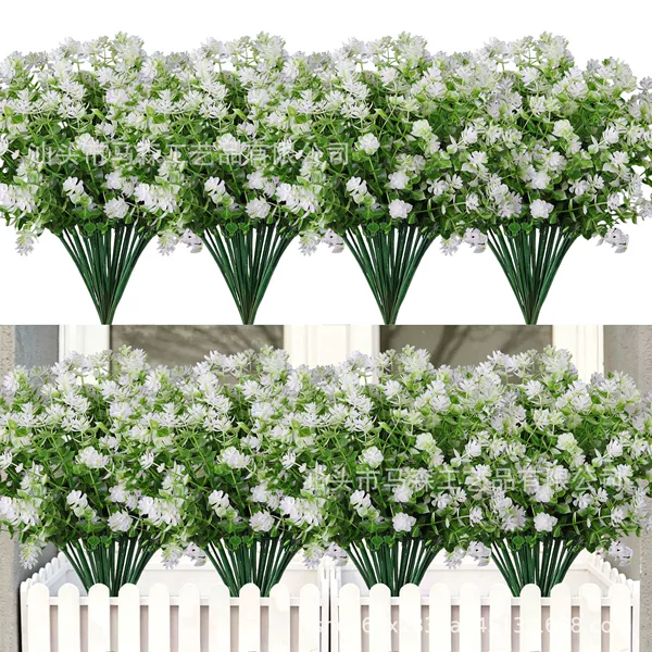 Amazon In-Stock Artificial Eucalyptus Tea Flowers, Plastic Flowers, Artificial Baby's Breath Flowers, Artificial Roses, Eucalyptus
