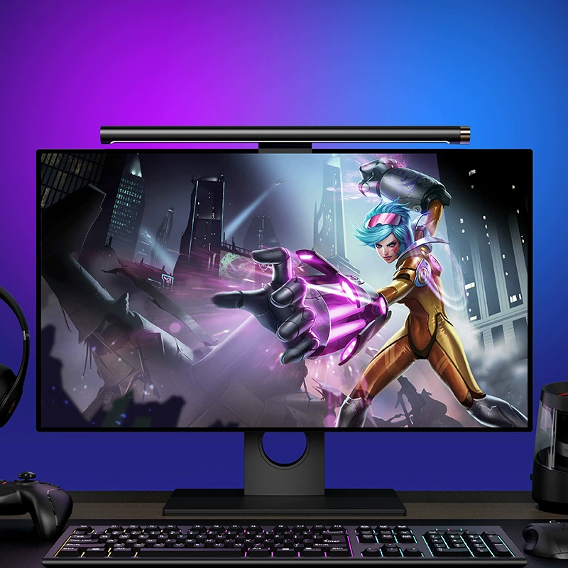 Подвесная лампа для монитора с двойным источником света, подвесная лампа для экрана, лампа для защиты глаз при работе за компьютером, подвесная лампа для экрана монитора 012