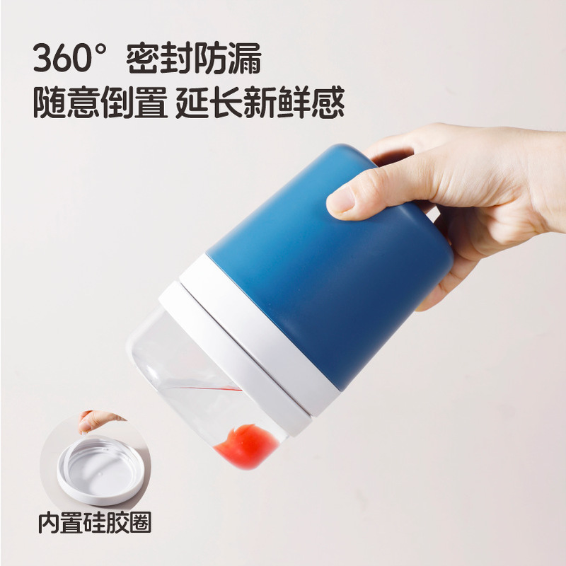 国境を越えた 304 ステンレス鋼のヨーグルトカップ、食器洗い機対応、ポータブルミルクカップ、スプーン付き朝食カップ、子供用オートミールカップ|undefined