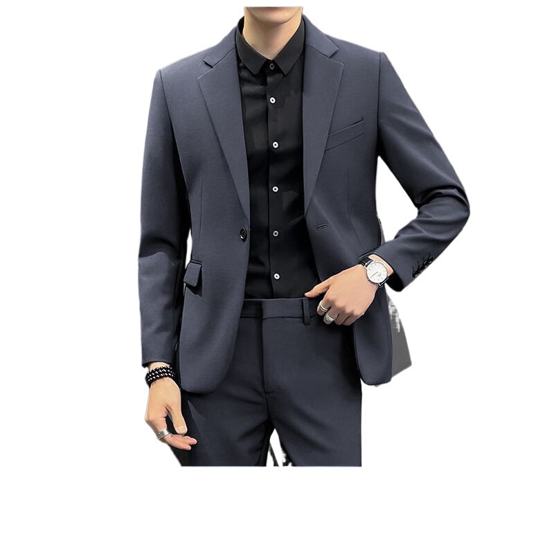 春春秋休闲西装男士韩版修身小西服套装潮流高级痞帅棕色上衣外套|undefined