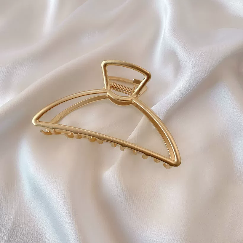 Metal crab hair clip, elegant rhinestone & pearl accents, large styles (multiple colors)