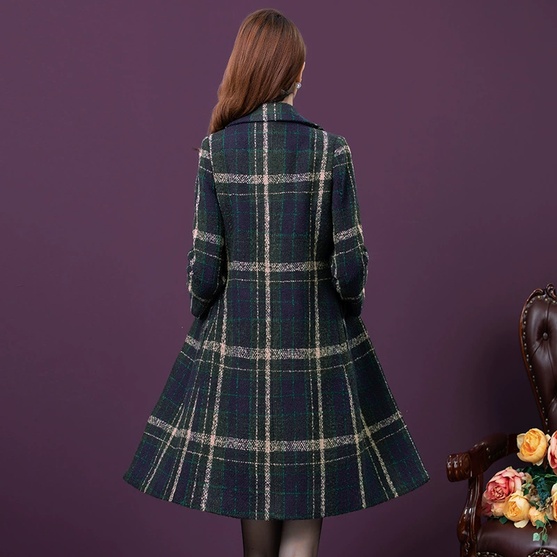 Winter woolen coat, fashionable long suit, jacket, 2023 collection, mid-length