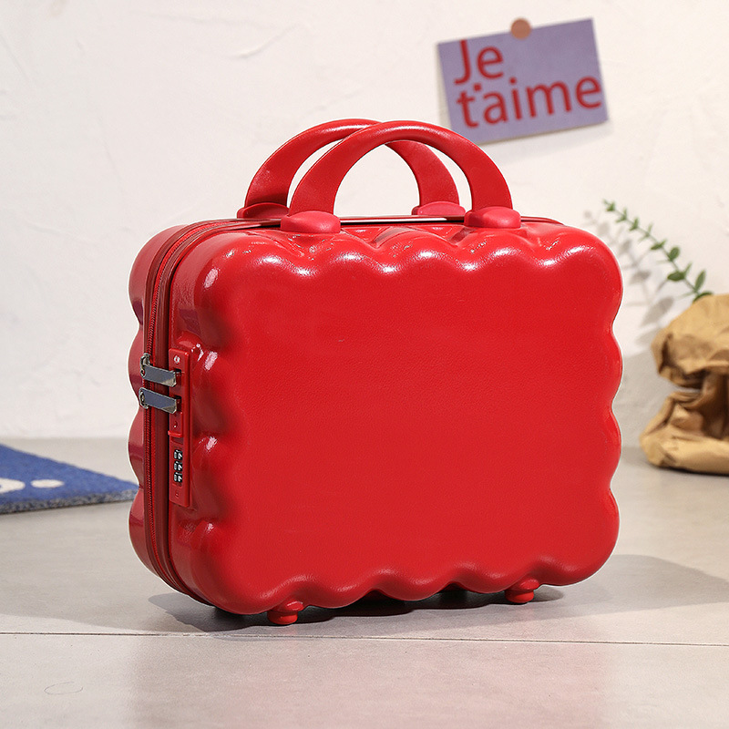 Nueva maleta cosmética japonesa y coreana, maleta de 14 pulgadas, maleta con contraseña, mini maleta pequeña, recuerdos festivos transfronterizos