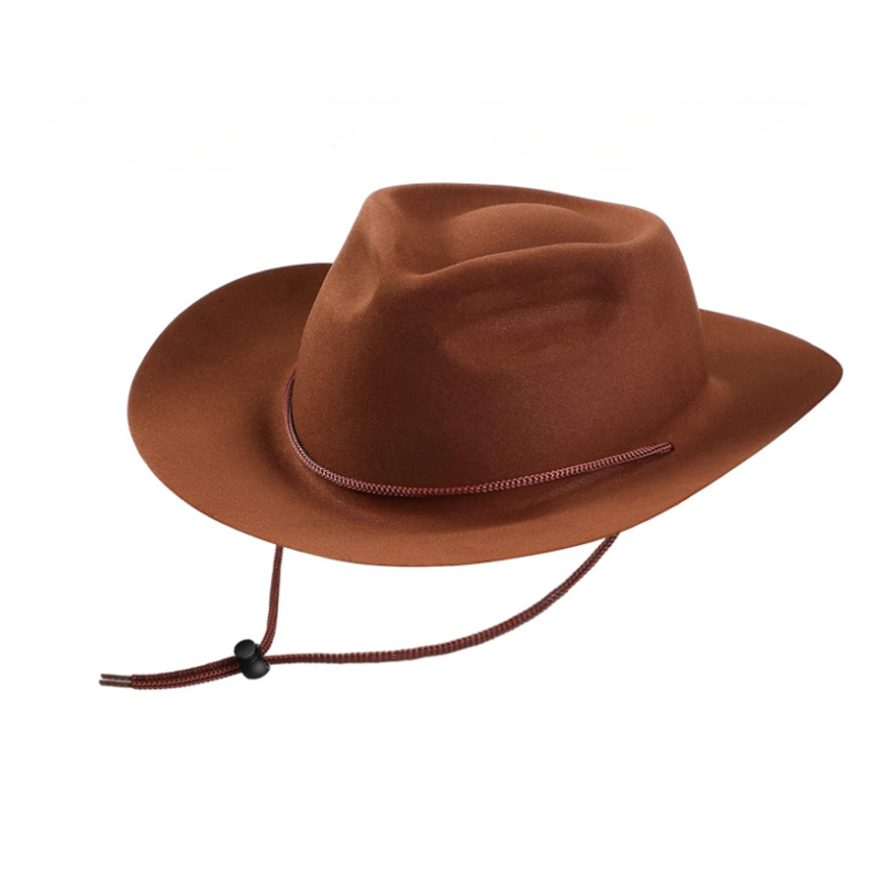 Sombrero de vaquero infantil estilo europeo y americano tipo Amazon no tejido con borde rosa