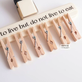 4.5原木ins照片墙麻绳夹子房间教室布置相片展示墙卡片装饰木头夹