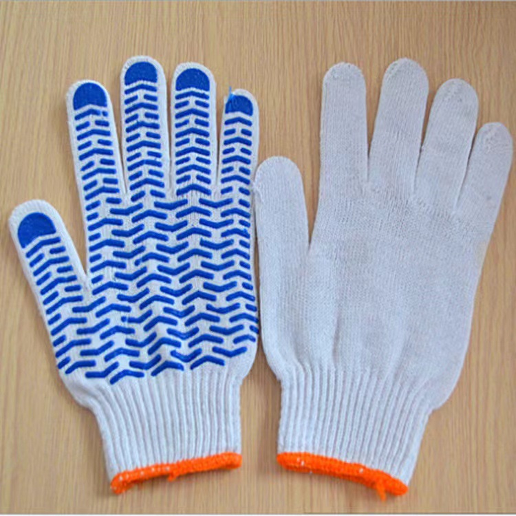 Hilo de algodón, guantes de hilo de látex guantes generales de protección laboral al por mayor