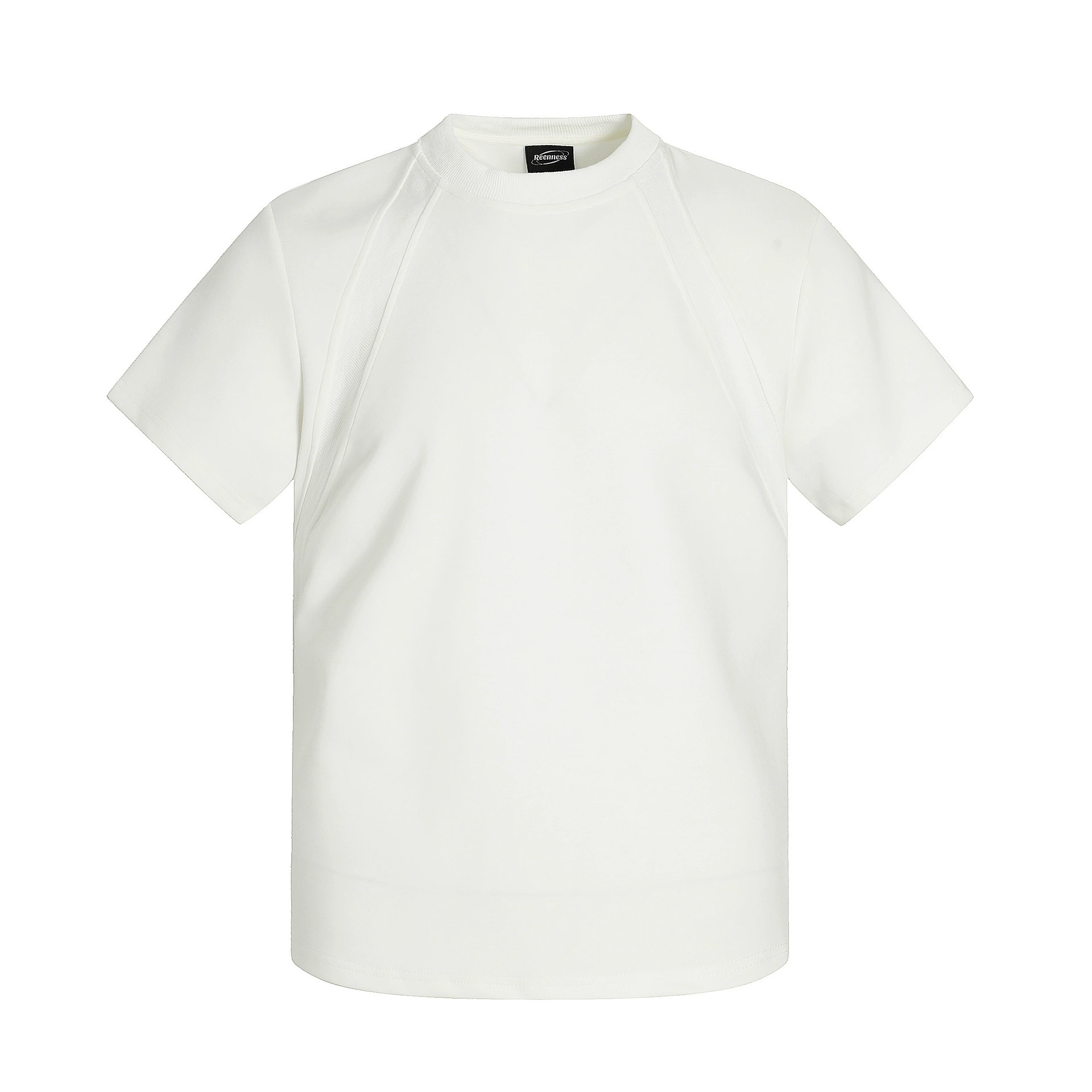 Футболка с короткими рукавами F6627 Street Trend Neutral Deconstruction Splicing Design High-end Men's Fit Box Edition Space Cotton