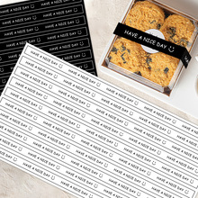 长条英文贴纸烘焙打包盒不干胶标签贴甜品蛋糕包装盒封口贴装饰贴