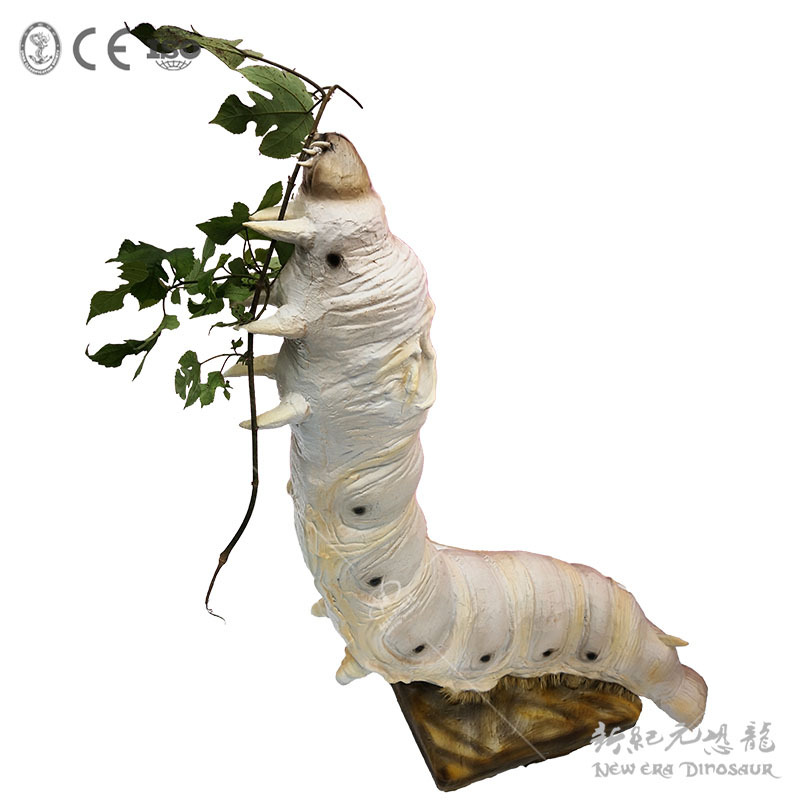 Modelo de bebés de gusano de seda modelo de animales de simulación de gran tamaño productos de insectos de simulación de silicona dinosaurios escultura de paisaje exposición