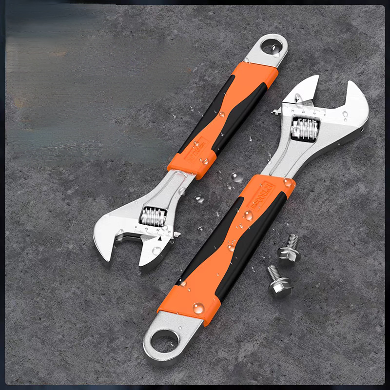 Herramientas de hardware de producción multifuncional gran apertura mango tubo activo de doble propósito llave móvil herramienta manual tablero ajustable