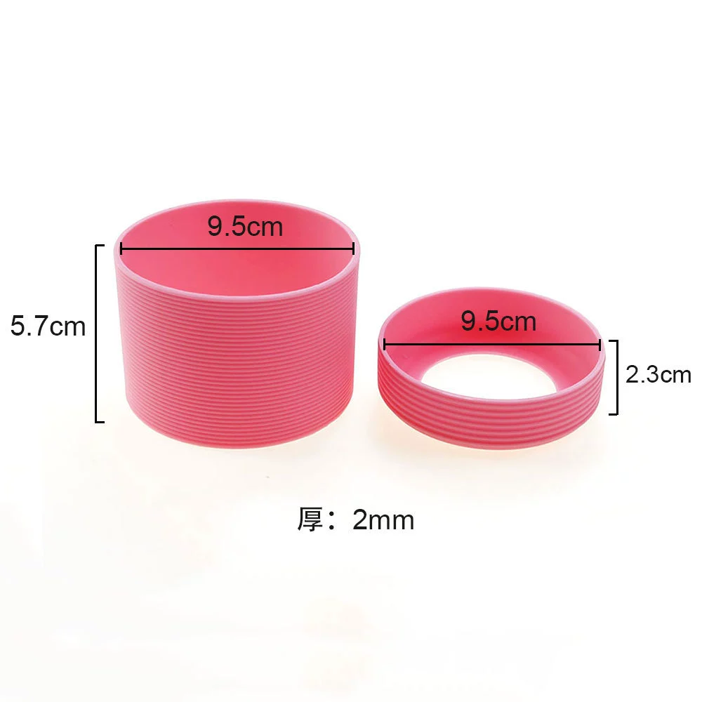 Glass, silicone non-slip protective case, 9.5cm, anti-scald