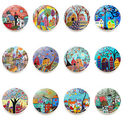 House fridge magnet crystal glass soft magnetic whiteboard sticker home decor small goods 25mm