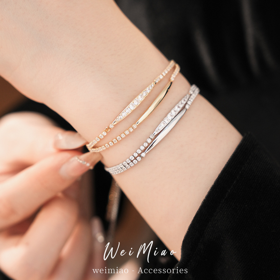 14 quilates de oro real pulsera de piedra de silicio ligera de lujo pulsera de nicho de estilo frío temperamento de moda joyas de mano