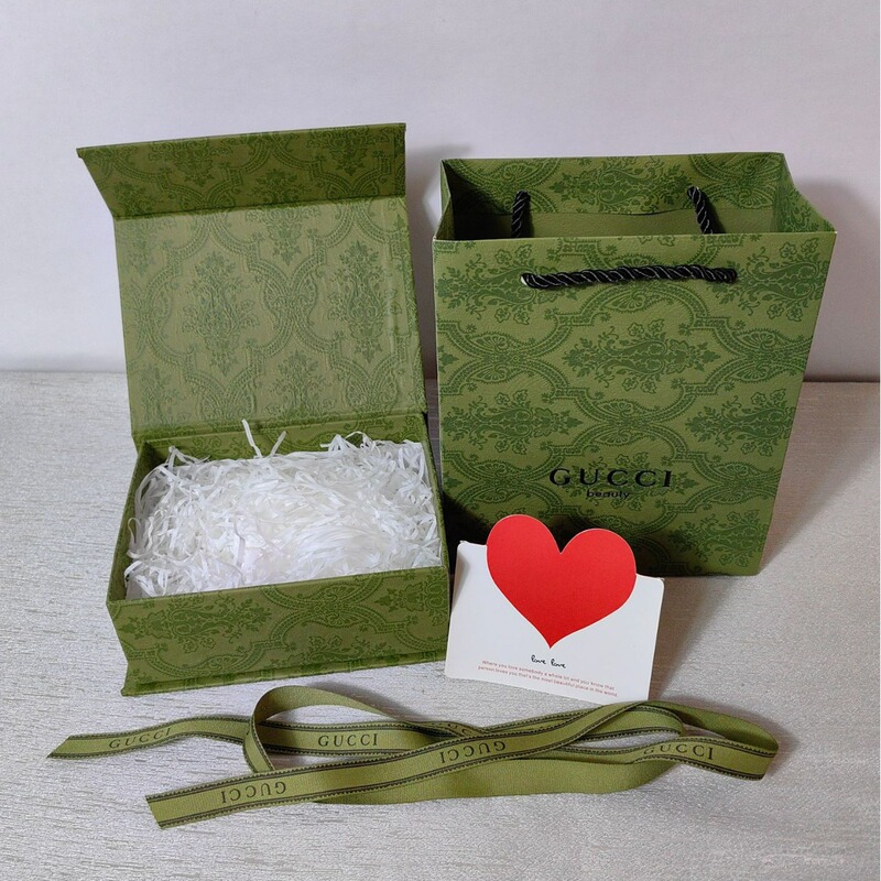 GU Gucci Green Gift Box T-Shirt Box Valentine's Day Cosmetics Perfume Gift Box Empty Box Wholesale Green Portable