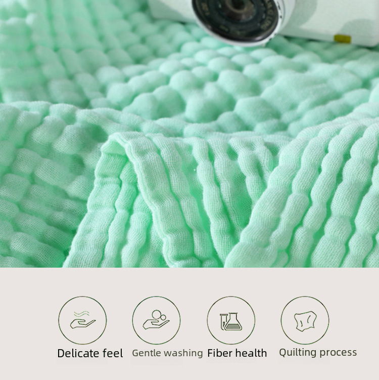 Cross-Border baby gauze 6 layers of children's embrace 105*105 baby bath towel soft absorbent breathable maternal and child products