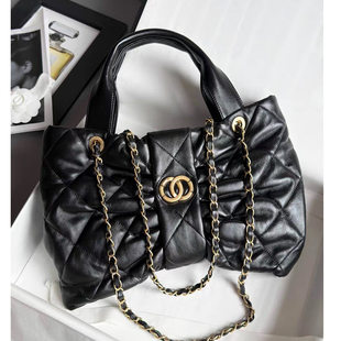 (Cross-border trading), quality shoulder bag with bow on chain, one-shoulder bag, Chanel style, food bag, chain bag