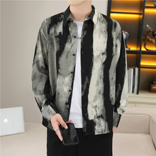 一件代发【新款】潮爆帅高性价比品质 薄款 宽松版休闲花衬衫男