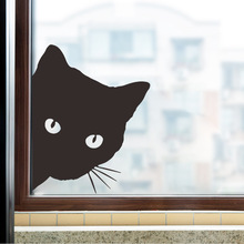 FX-F69新款黑色小猫玻璃橱窗车子柜子关家居美化装饰可移除墙贴纸