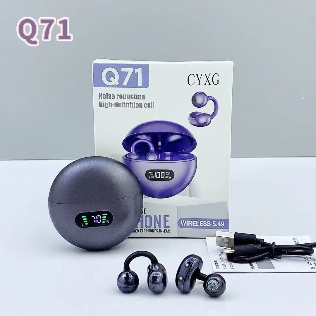 q71黑色【电量数显+灵敏触控+蓝牙6.0+HiFi高音质