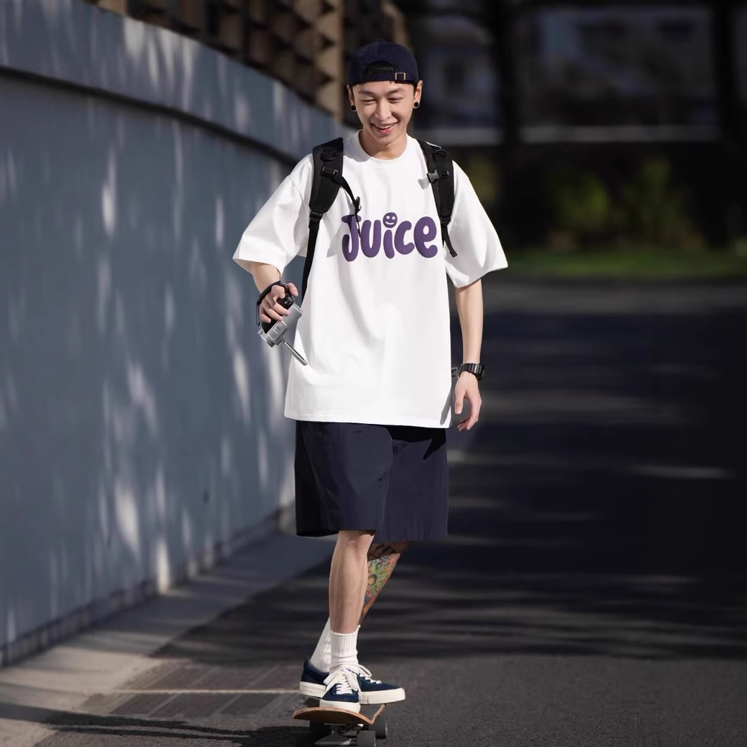 Summer Japanese cotton retro short sleeve T-shirt