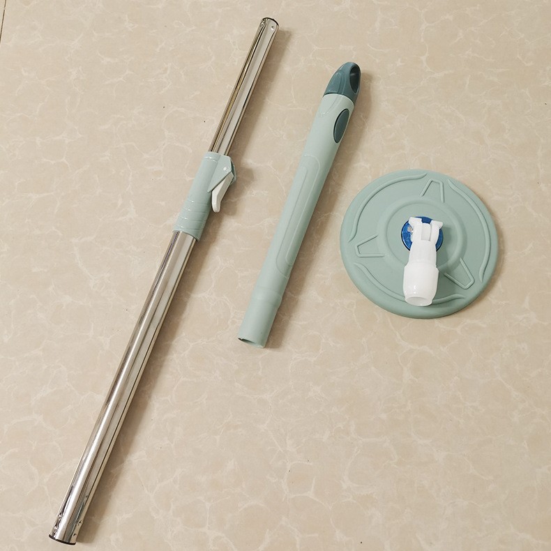 Cubo de secado de fregona giratoria doble unidad al por mayor presión de mano perezosa doméstica con rueda traje de cubo de fregona de ocho caracteres