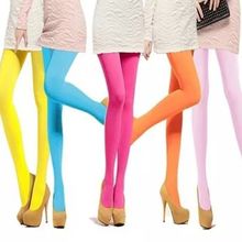 春秋不透肉天鹅绒100D彩色打底袜糖果色加裆连袜裤丝袜踩脚黑色袜