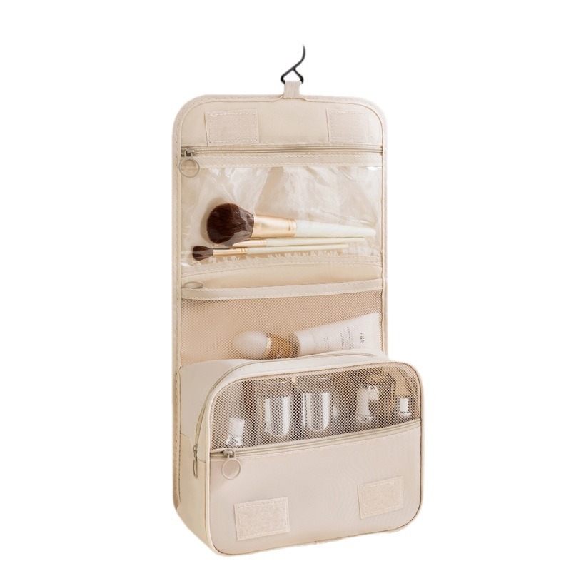 Bolsa de aseo con gancho para viaje bolsa de cosméticos portátil gran capacidad separación seco/húmedo al por mayor