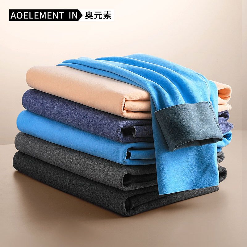 Men's Warm Pants Men's Thin Autumn Pants Men's Leggings High Waist Soft Cotton Wool Trousers Autumn and Winter New Arrival Pants