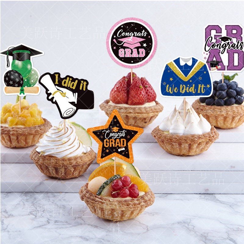 Decoración de pastel de graduación internacional Graduation Plug-in Decoración de pastel de postres