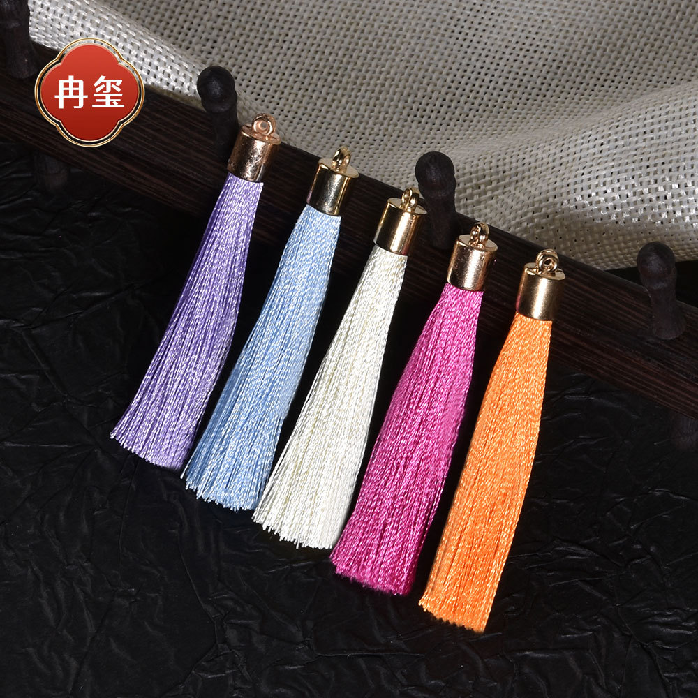 6cm Tassel Gold Cap Pendant Small Tassel DIY Ancient Style Hair Accessory Earring Bookmark Chinese Style Chinese Knot Tassel