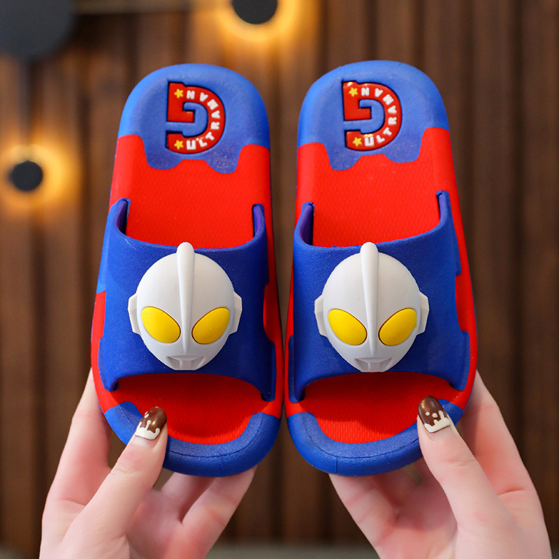 wholesale Ultraman children slipper Boy Child soft sole non-slip Shower Room Home Daily sandals