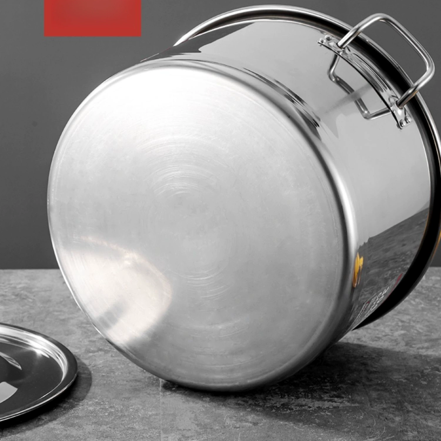 Специально толстый 316L из нержавеющей стали, ведро для супа, ведро риса с крышкой, большой кастрюля для супа