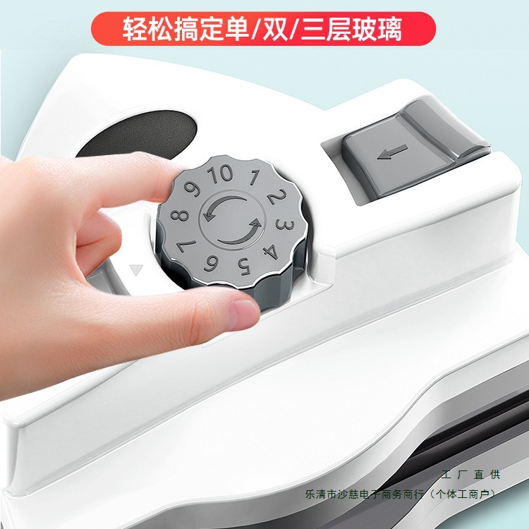 Household Double-Layer Glass Scraper for Cleaning Glass, Double-Sided Scrubbing for High-Rise Exterior Windows, Household Cleaning Tool Brush