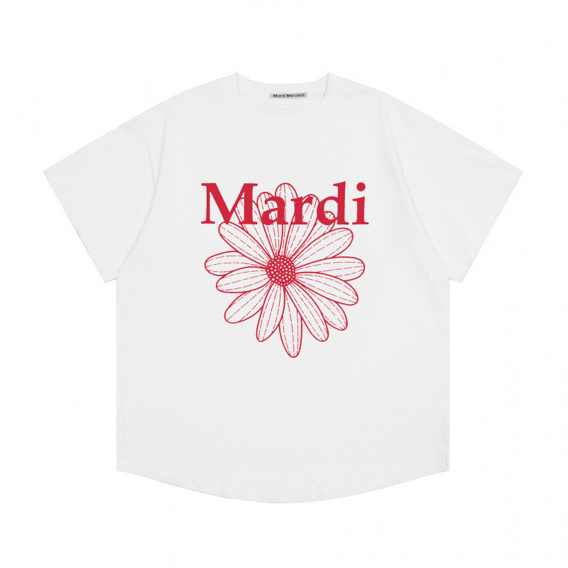 【カウンター品質】韓国マルディトレンドブランド半袖Tシャツリトルデイジードーマンプリントラウンドネックピュアコットンクロスボーダー|undefined