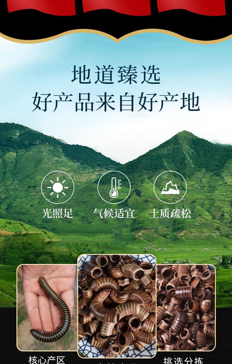 Ma Lu (Millipede) Dried Herb — Traditional Chinese Medicinal Material, 500g key features