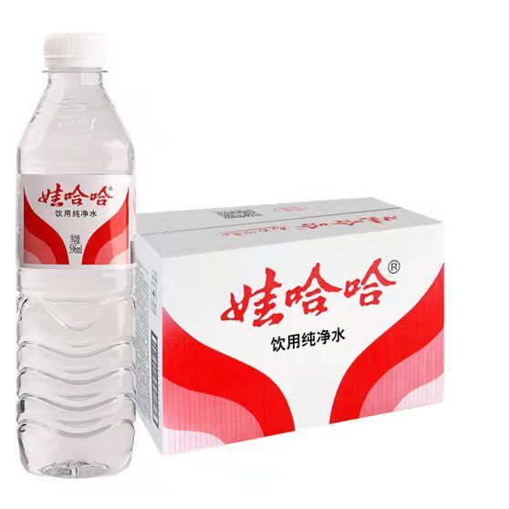 娃哈哈饮用水纯净水596ml*6/24瓶整箱批发红飘水矿泉水水