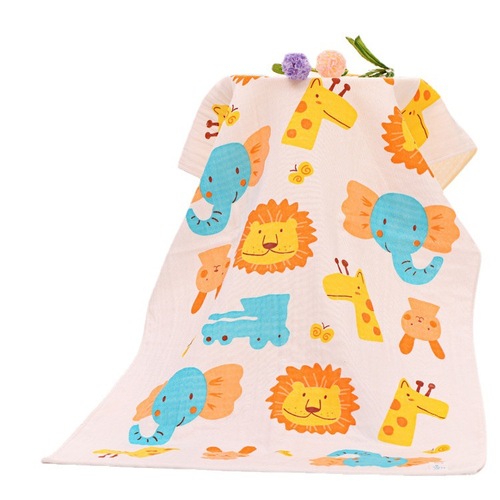 60*120 baby honeycomb bath towel infant double layer high density gauze baby bath towel children's cartoon large bath towel