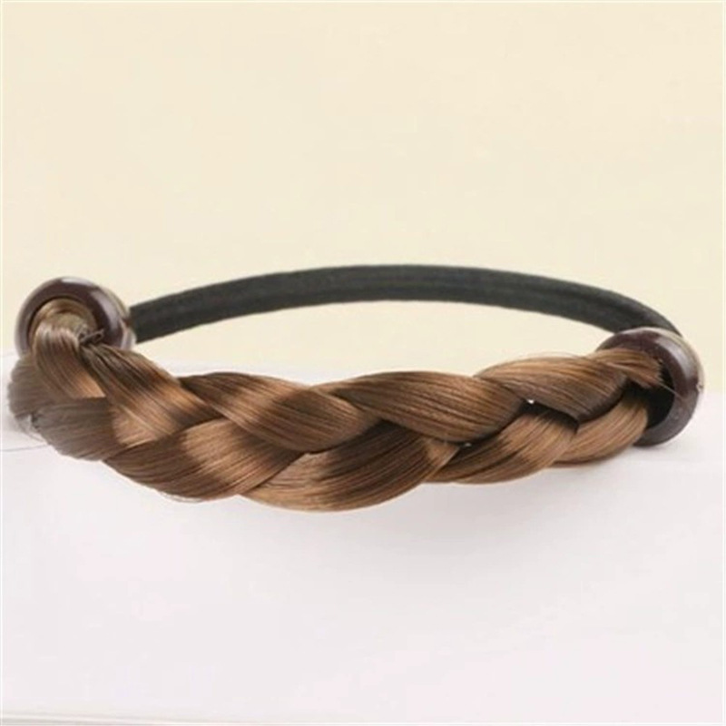 라이트 브라운 꼰 헤어 링