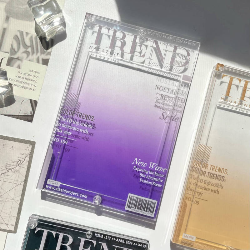 跃动青春周边TREND杂志小框亚克力3寸小卡拍立得照片展示架|undefined