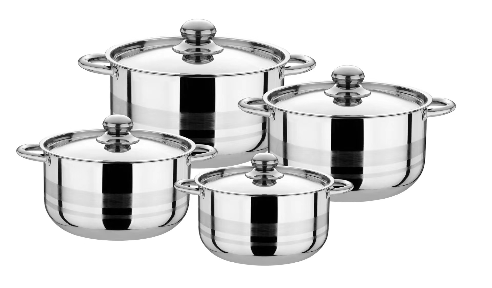 De estilo europeo de lujo ligero de 10 piezas de juego de ollas de 10 piezas antiadherente wok olla de sopa plana antiadherente pan transfronterizo venta caliente