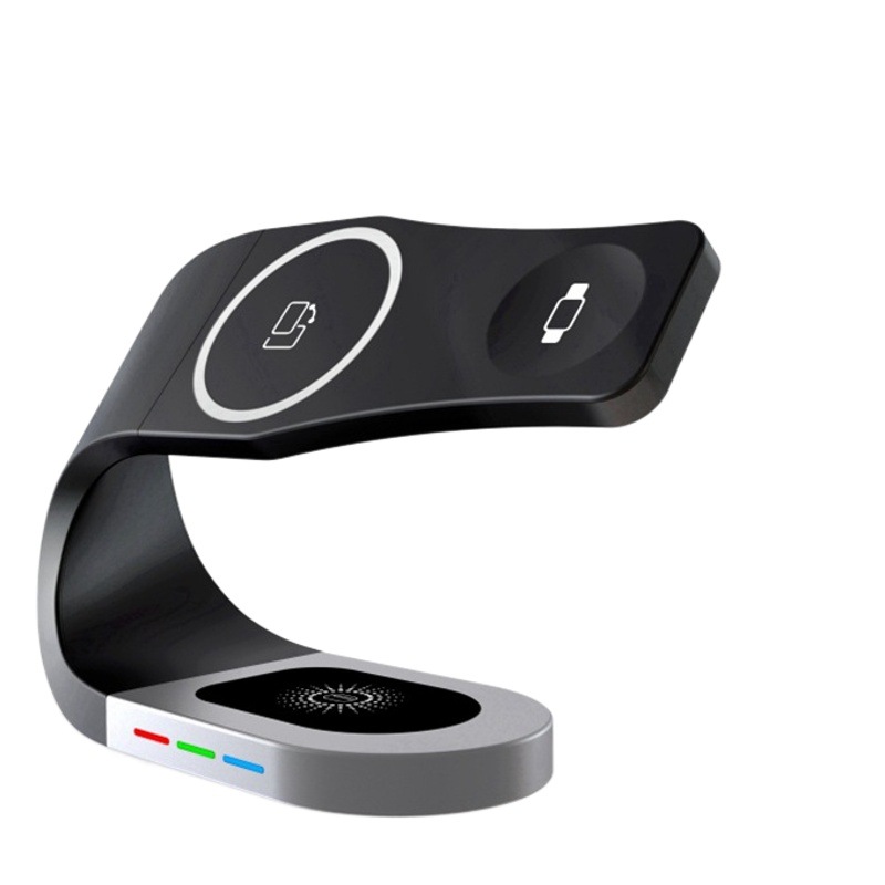 Nuevo cargador inalámbrico multifuncional magnético para las auriculares tres de AirPod del teléfono móvil del reloj del iwatch en uno