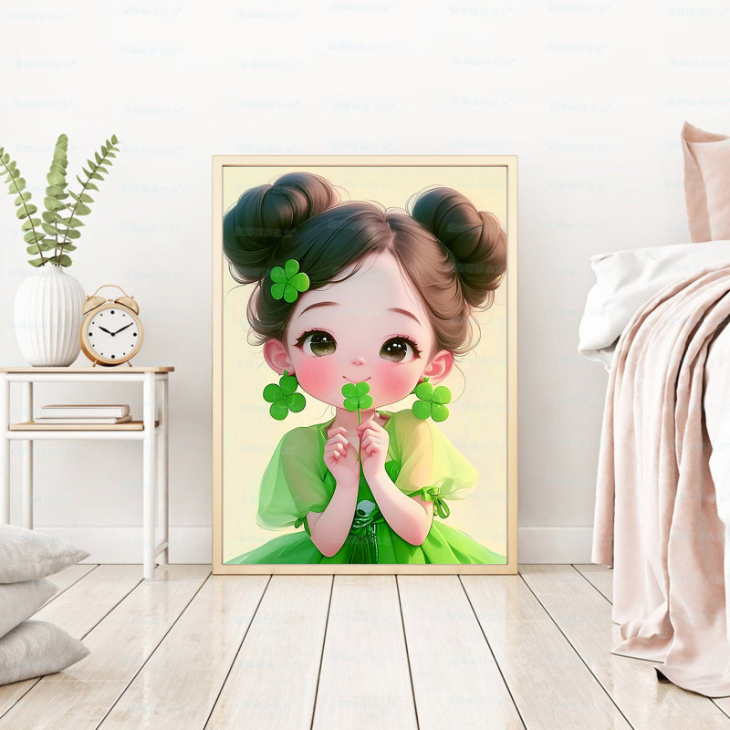 [Algodón importado] Mona Lisa real bordado cruzado Lucky Girl nuevo bordado cruzado simple diy