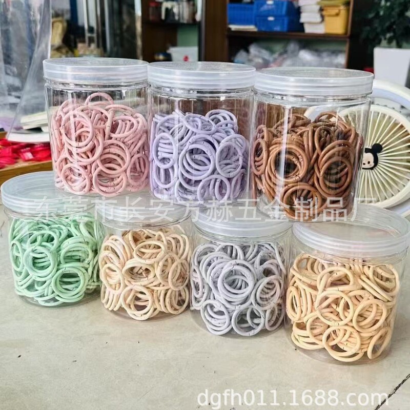 外径33MM彩色金属开口圆圈烤漆锌合金弹簧圈卡圈书圈拉布布钥匙扣|undefined