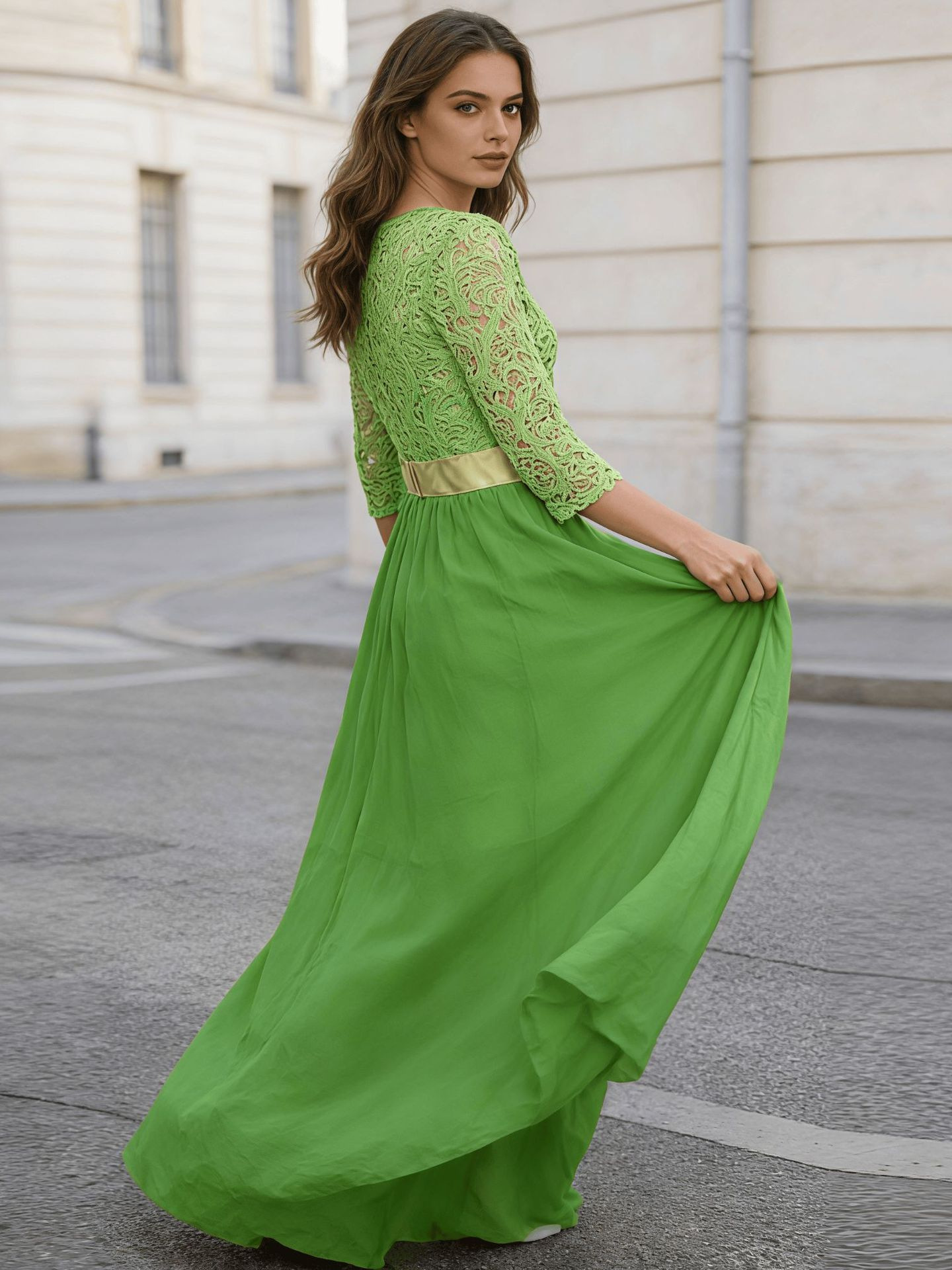 (Cross-border trading), long skirt, lace evening dress, European style 4