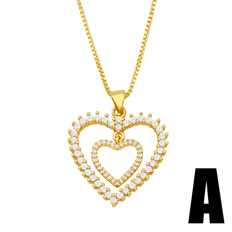 Collier En Forme De Coeur Creux Simple Niche display picture 4